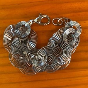 Silver Rings of Circles Bracelet - Fun!